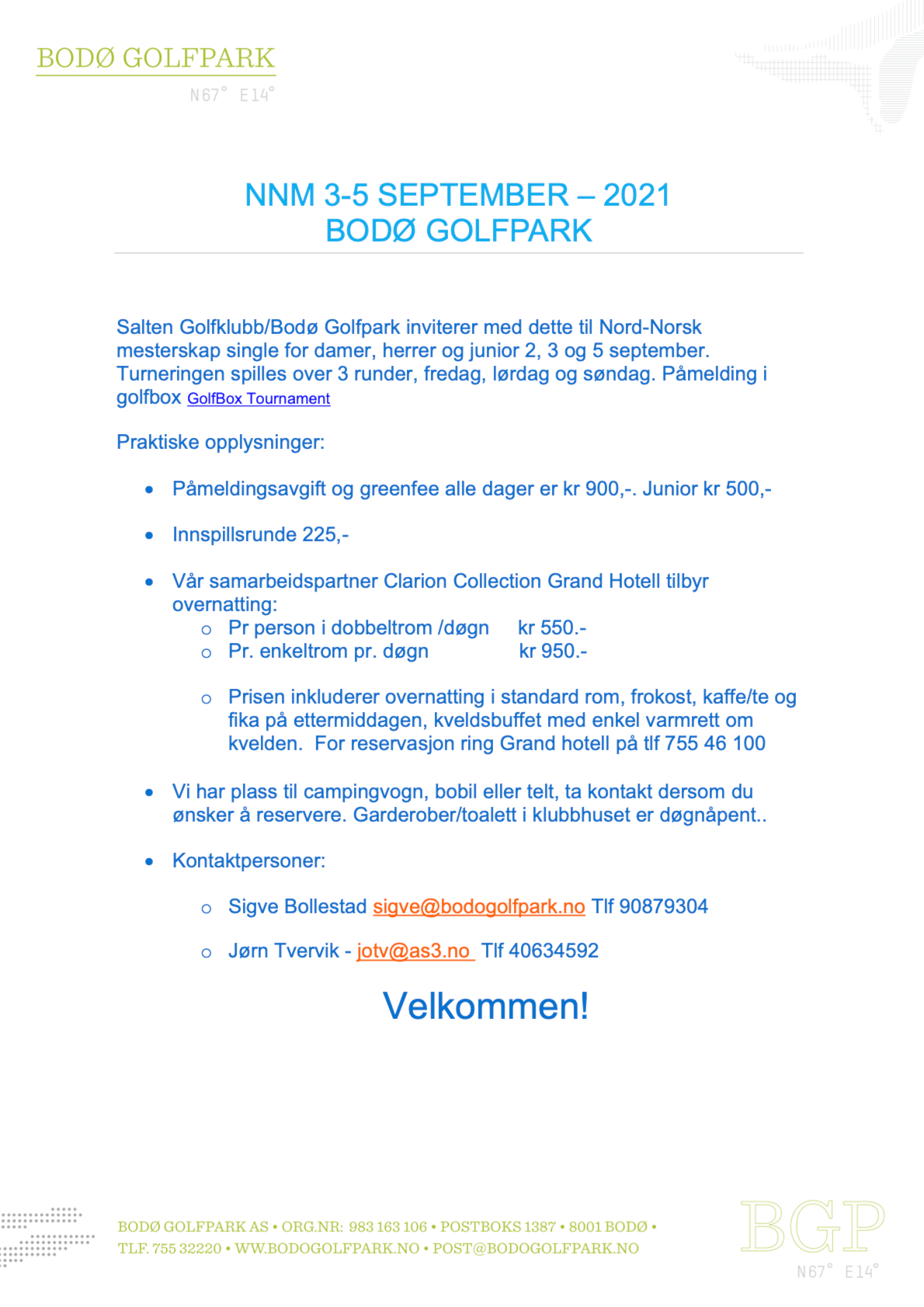 Invitasjon Nord-Norsk Mesterskap